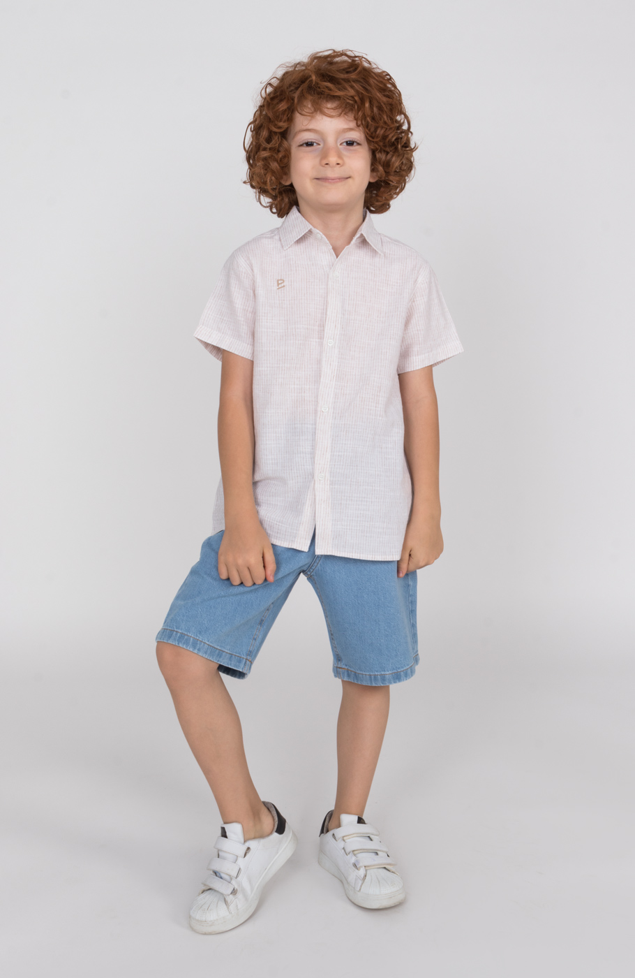 شومیز ساده بافت راه راه آبرنگی آستین کوتاه