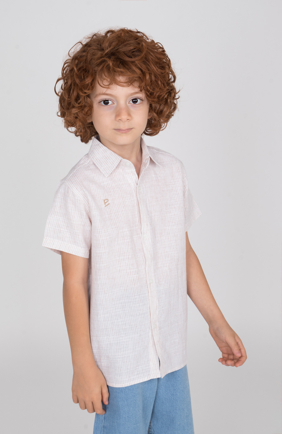 شومیز ساده بافت راه راه آبرنگی آستین کوتاه