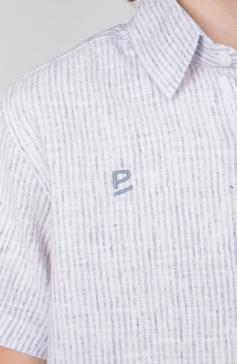 شومیز ساده بافت راه راه آبرنگی آستین کوتاه