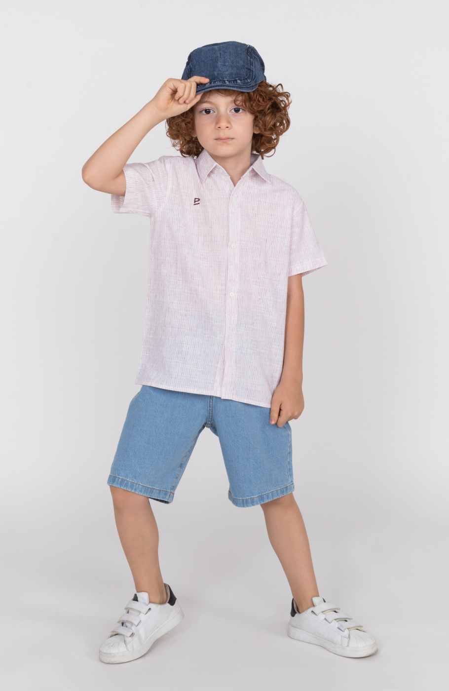 شومیز ساده بافت راه راه آبرنگی آستین کوتاه