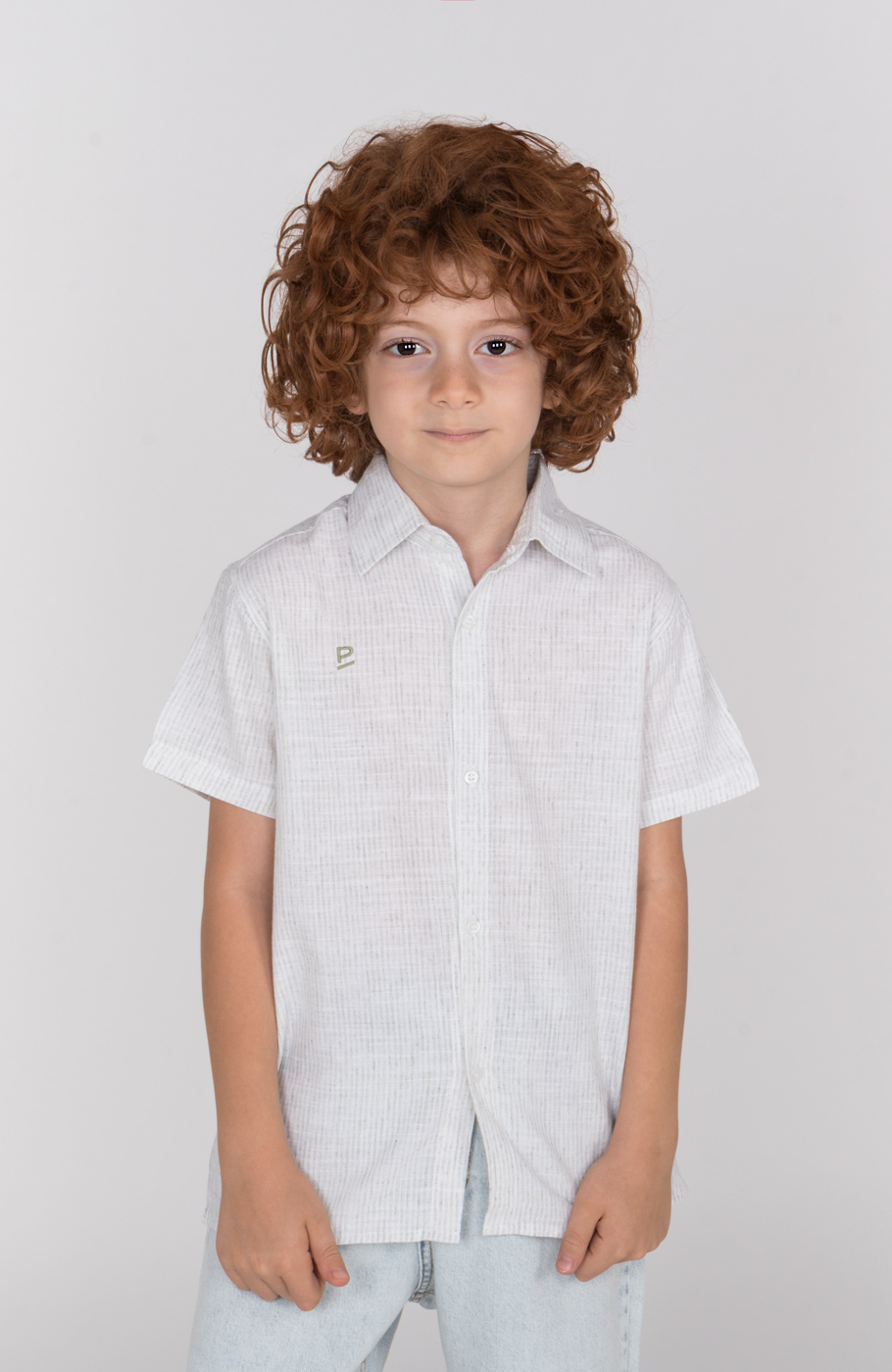 شومیز ساده بافت راه راه آبرنگی آستین کوتاه