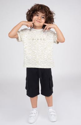 تیشرت یکرولایکرا آستین افتاده تمام چاپ