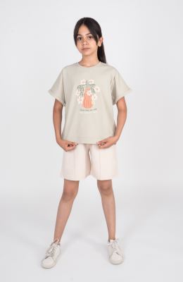 تیشرت یکرولایکرا آستین پاکتی (ست با کد 10654)