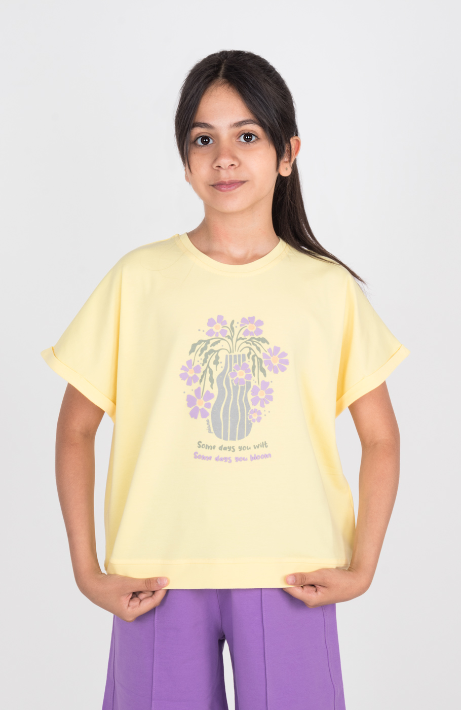 تیشرت یکرولایکرا آستین پاکتی (ست با کد 10654)