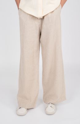 شلوار لینن پیلی دار