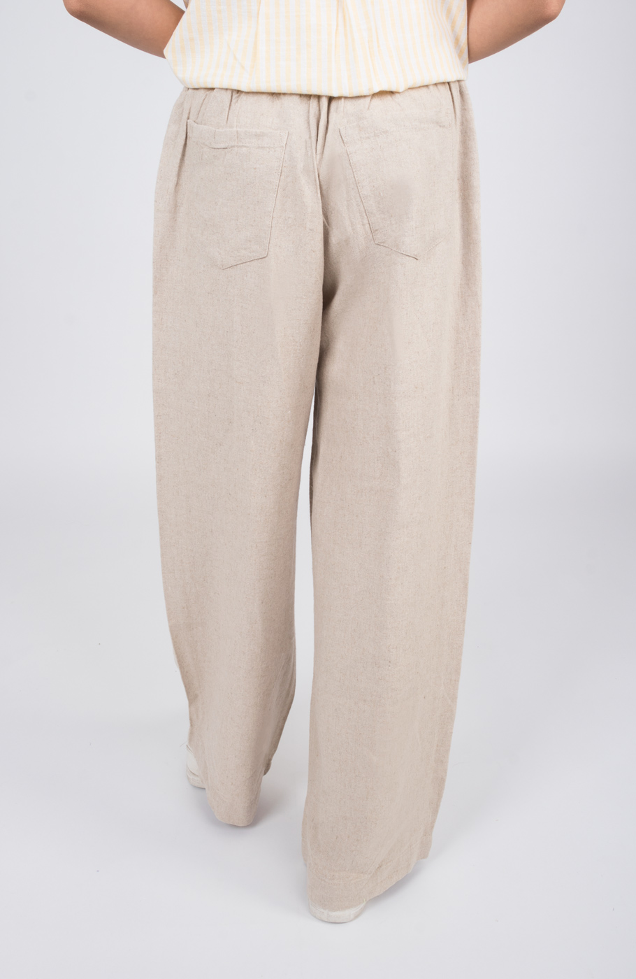 شلوار لینن پیلی دار