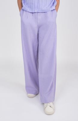 شلوار لینن پیلی دار