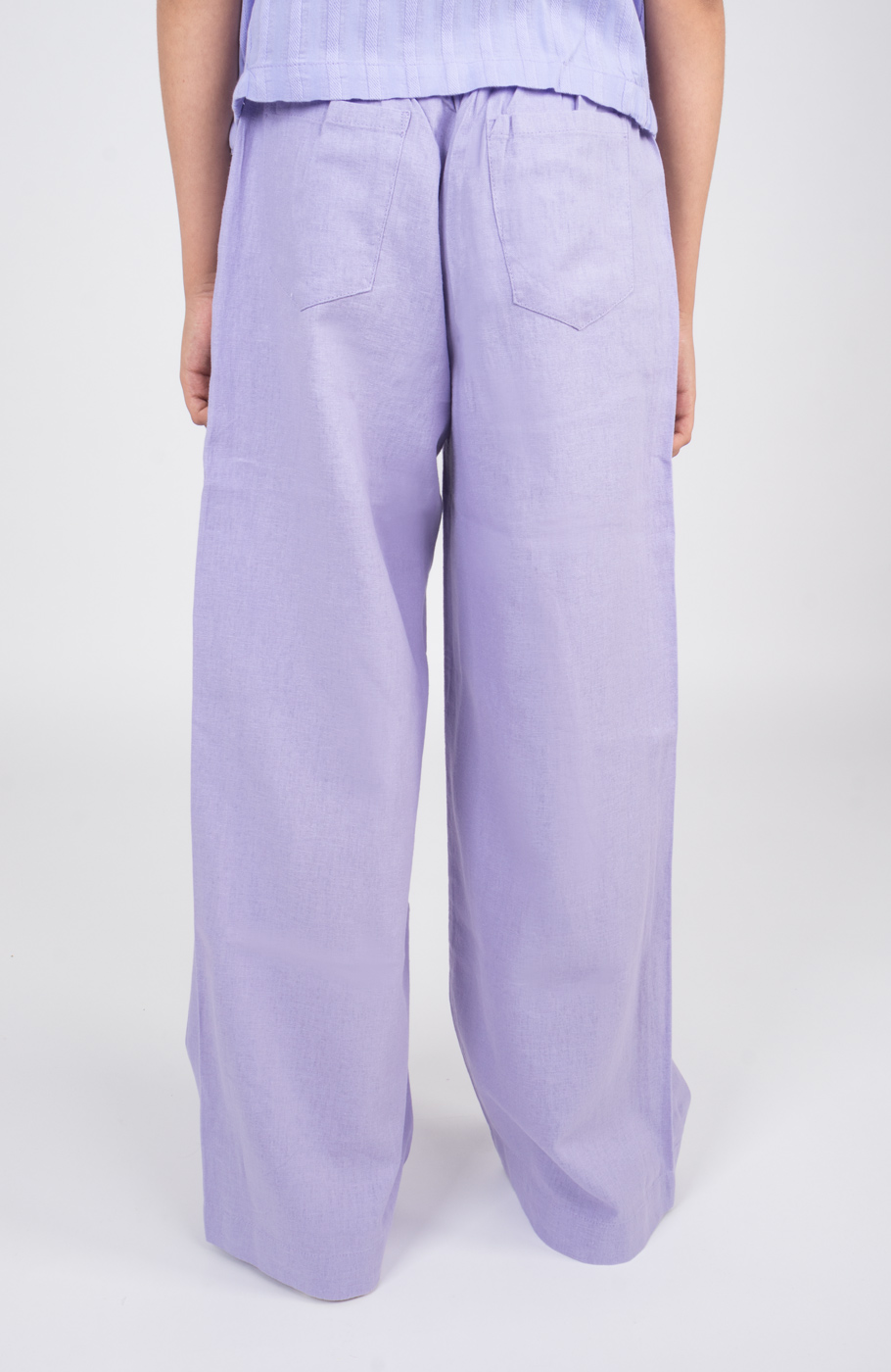 شلوار لینن پیلی دار