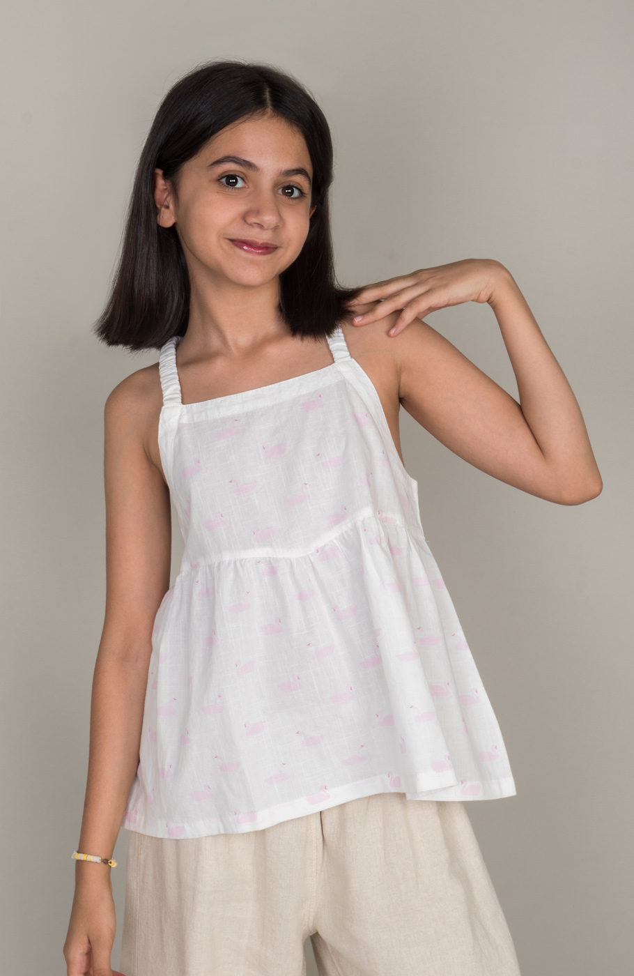 تاپ لینن اسلپ برش دار