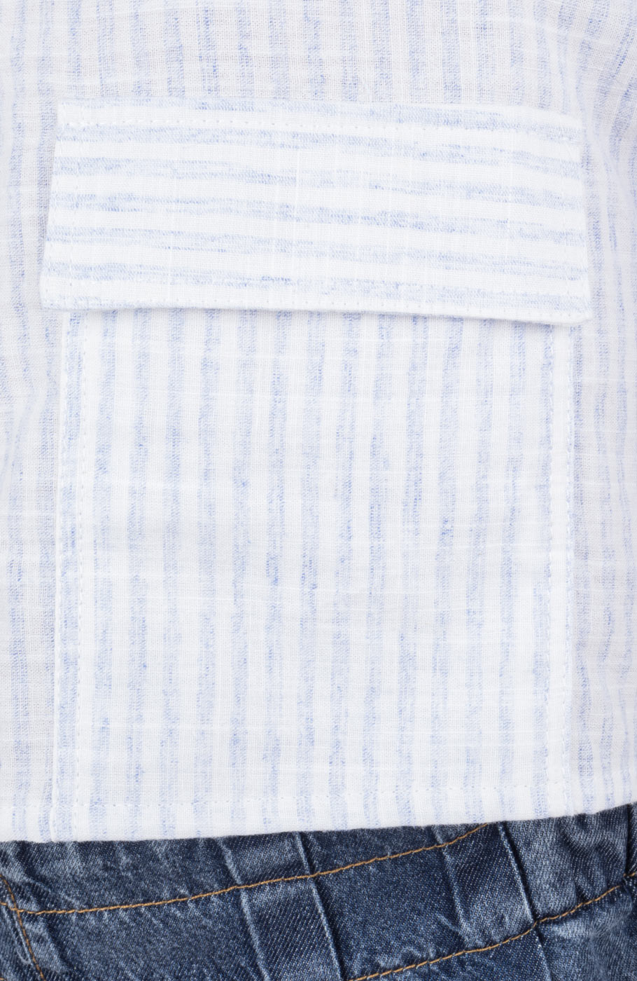 شومیز ساده بافت راه راه آستین افتاده