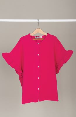 شومیز وال دولایه آستین کوتاه (ست با کد 10676)