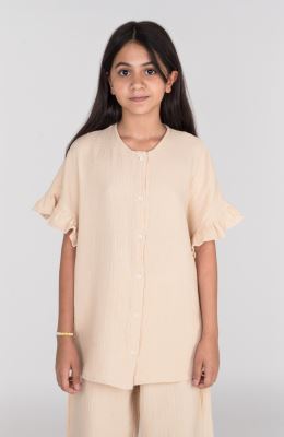 شومیز وال دولایه آستین کوتاه (ست با کد 10674)