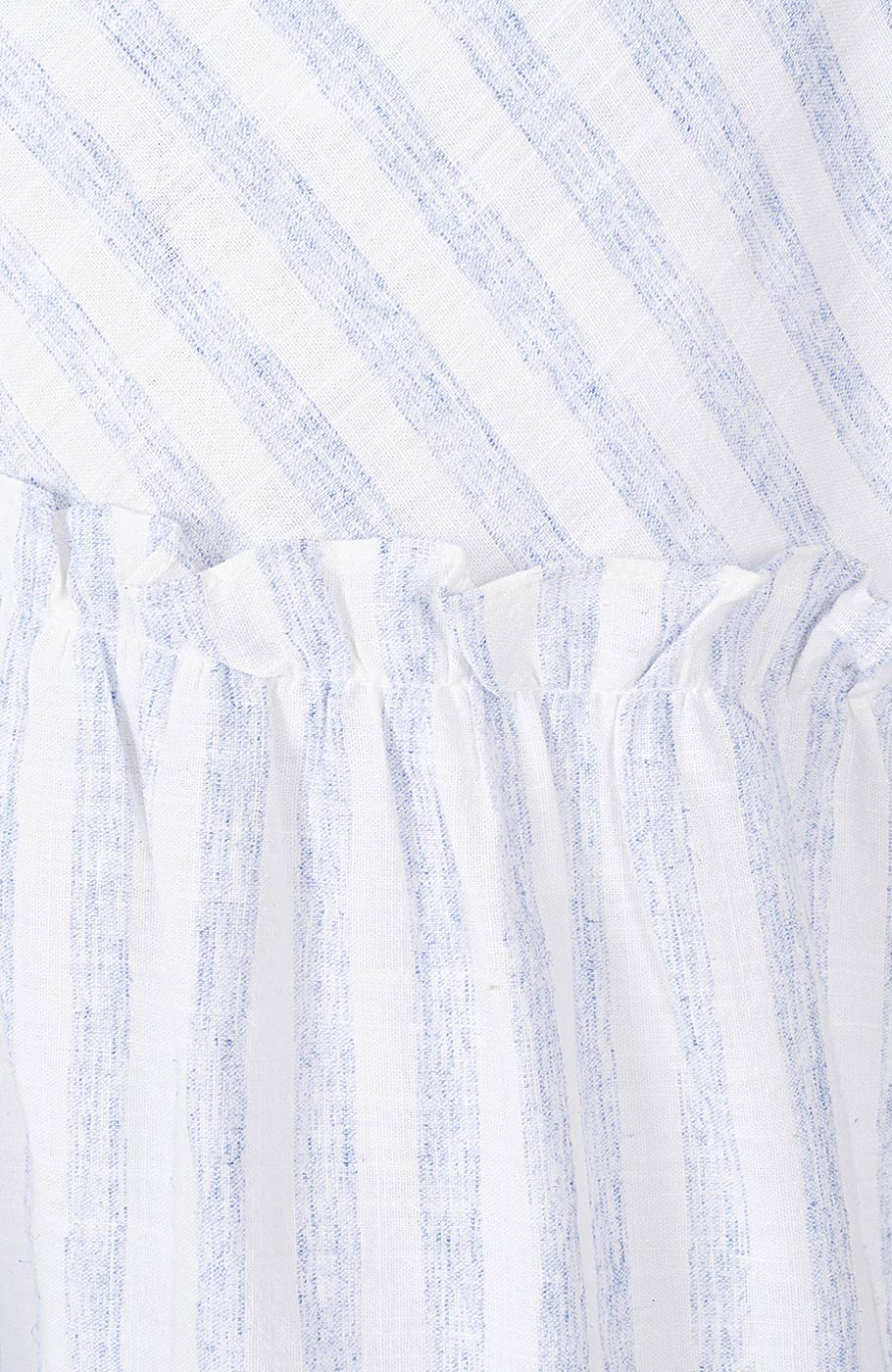 پیراهن ساده بافت راه راه یقه رومی