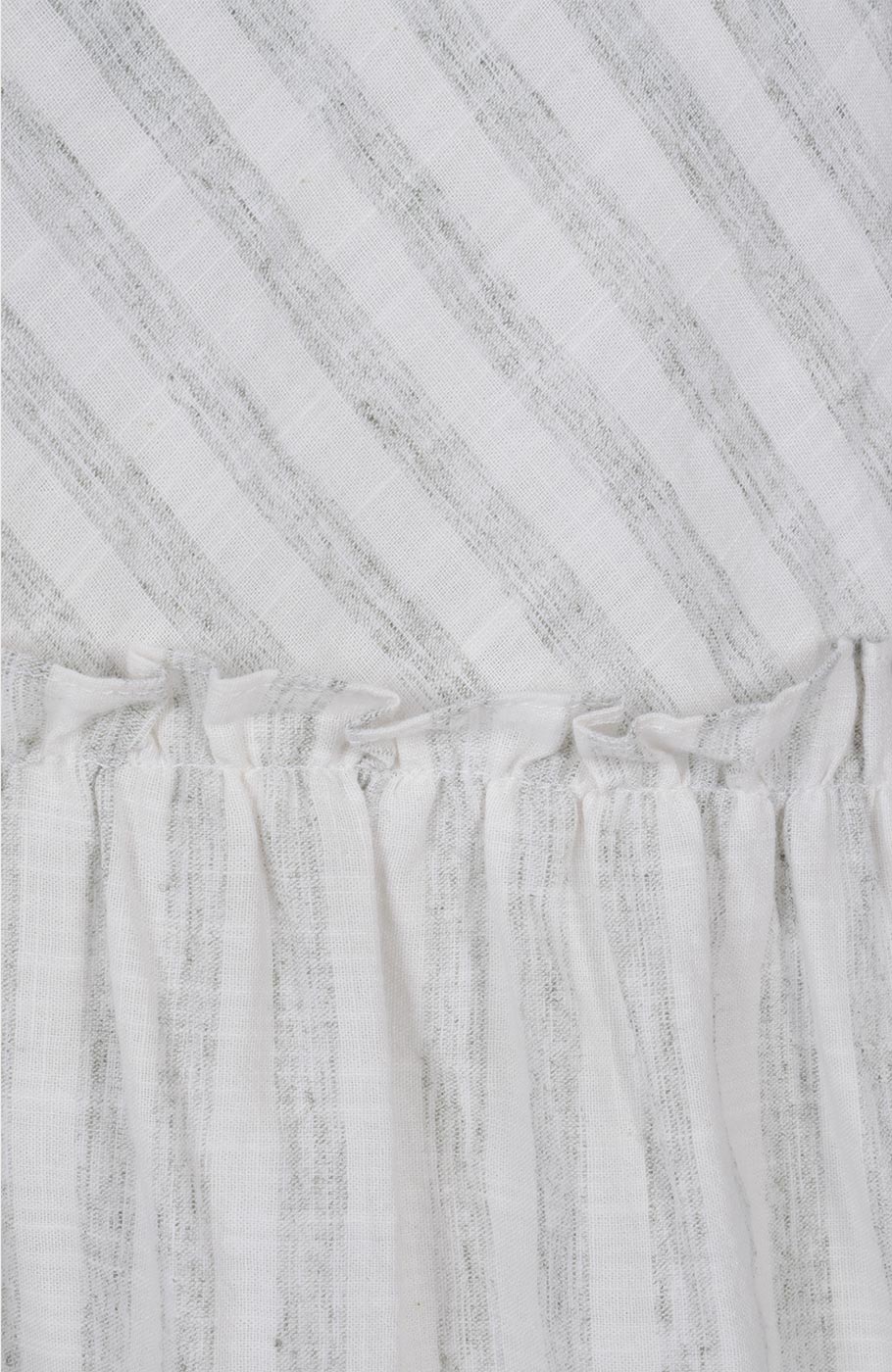 پیراهن ساده بافت راه راه یقه رومی