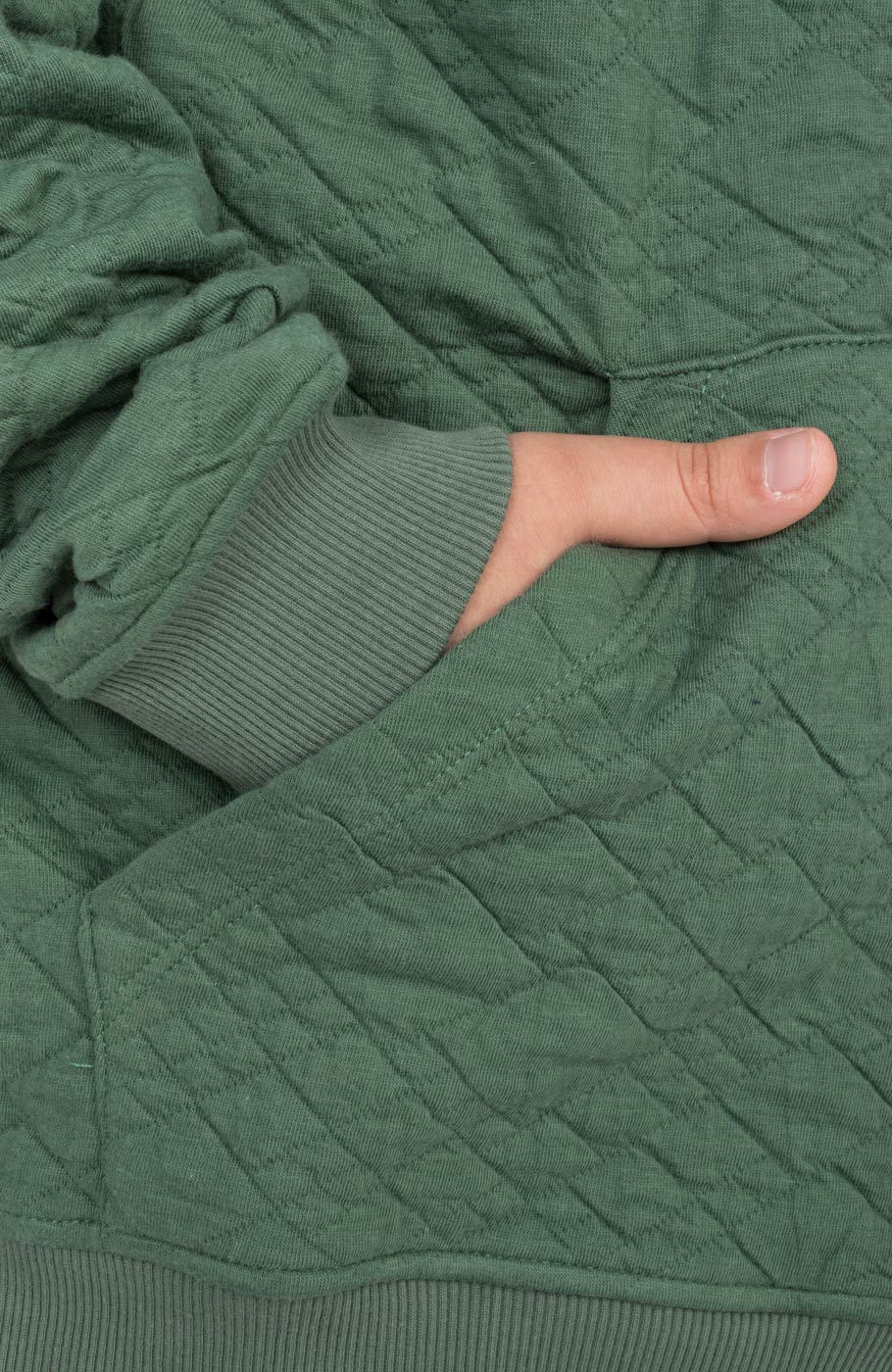 هودی ژاکارد فیتیله‌ای لوزی آستین افتاده