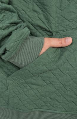 هودی ژاکارد فیتیله‌ای لوزی آستین افتاده