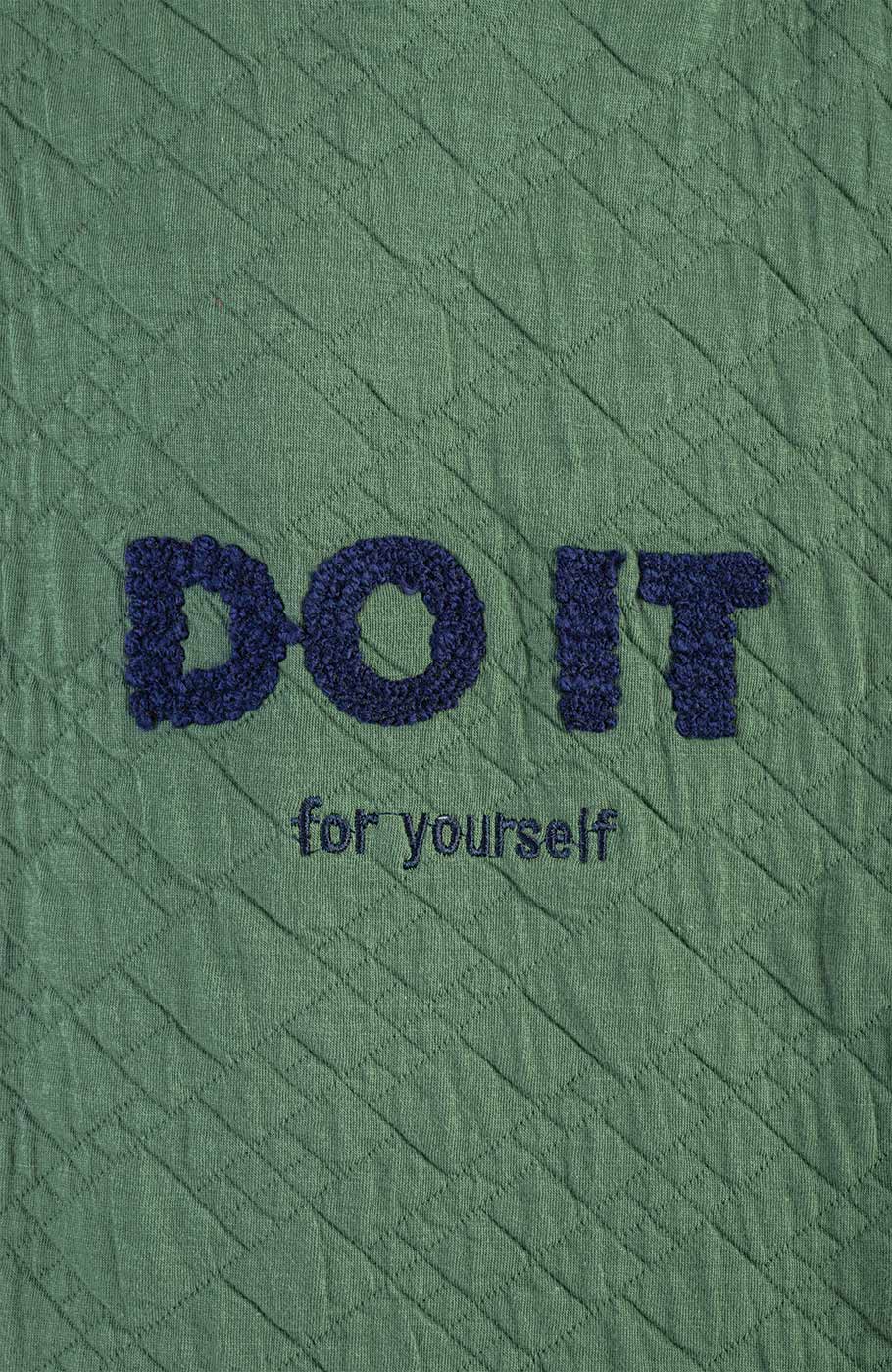 هودی ژاکارد فیتیله‌ای لوزی آستین افتاده