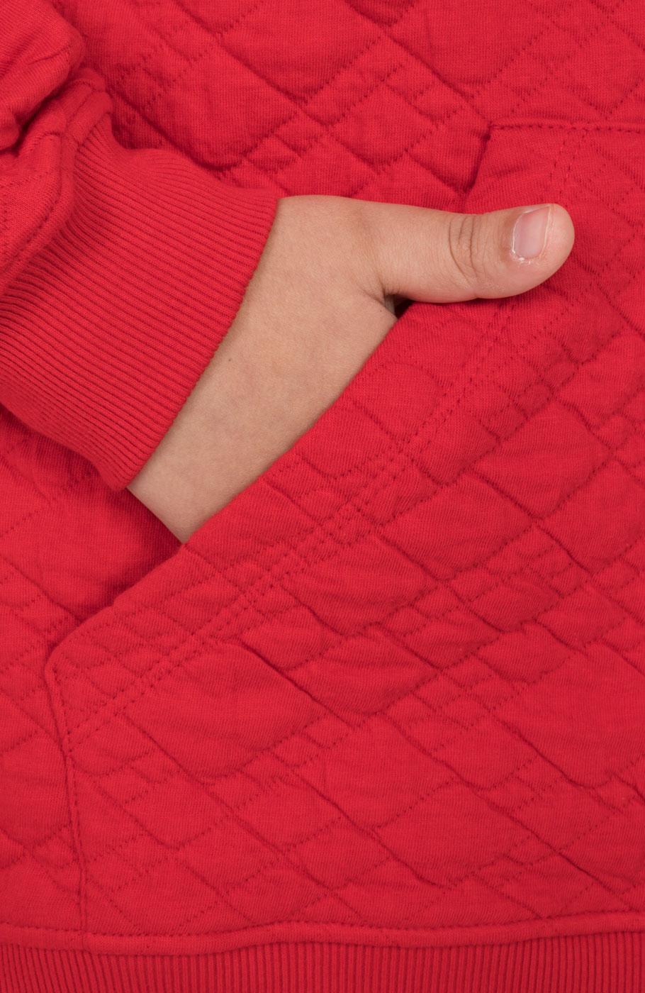 هودی ژاکارد فیتیله‌ای لوزی آستین افتاده