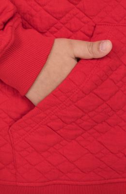 هودی ژاکارد فیتیله‌ای لوزی آستین افتاده