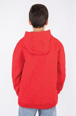 هودی ژاکارد فیتیله‌ای لوزی آستین افتاده