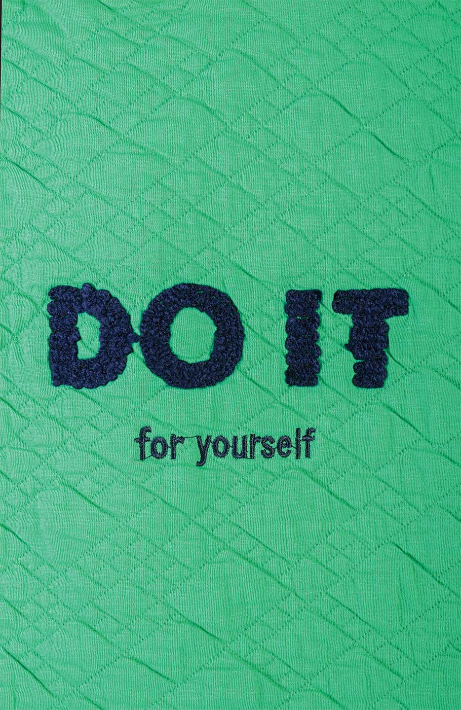 هودی ژاکارد فیتیله‌ای لوزی آستین افتاده