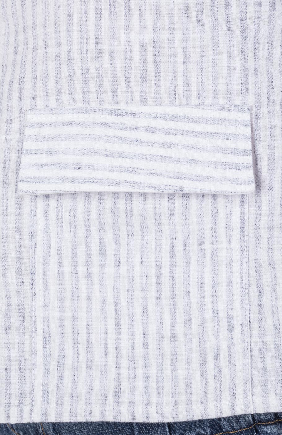 شومیز ساده بافت راه راه آستین افتاده