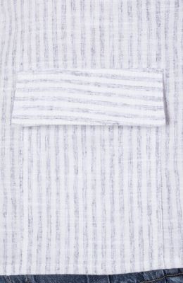 شومیز ساده بافت راه راه آستین افتاده