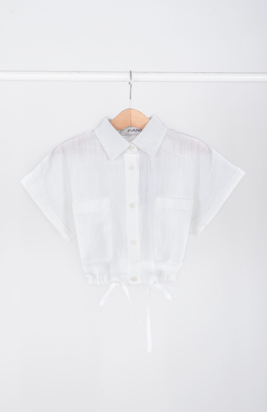 شومیز لینن اسلپ آستین کوتاه