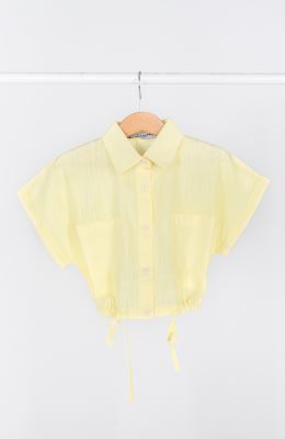 شومیز لینن اسلپ آستین کوتاه