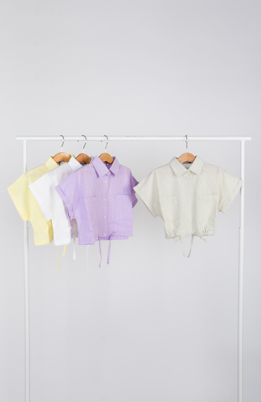 شومیز لینن اسلپ آستین کوتاه