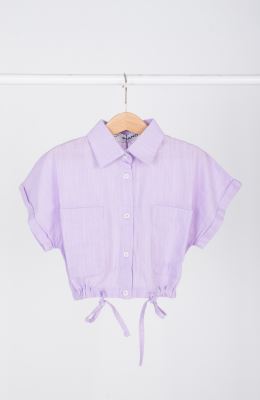 شومیز لینن اسلپ آستین کوتاه