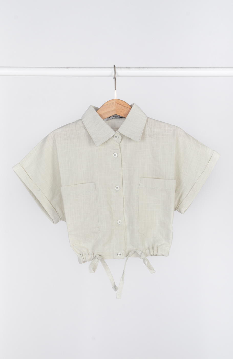 شومیز لینن اسلپ آستین کوتاه