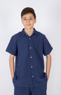 شومیز وال دو لایه آستین کوتاه (ست با کد 11383)