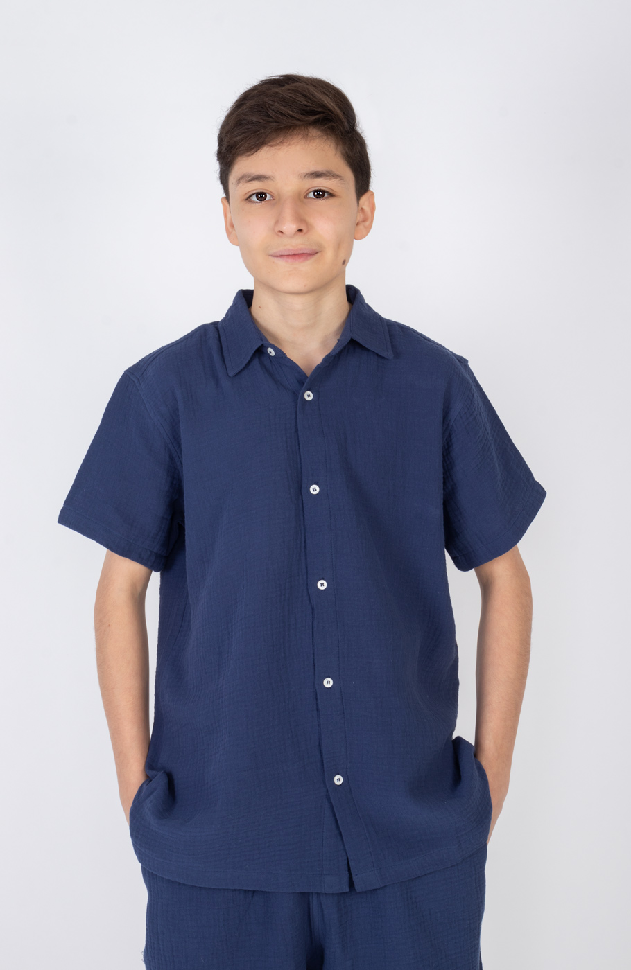 شومیز وال دو لایه آستین کوتاه (ست با کد 11385)