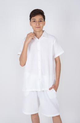 شومیز وال دو لایه آستین کوتاه (ست با کد 11385)