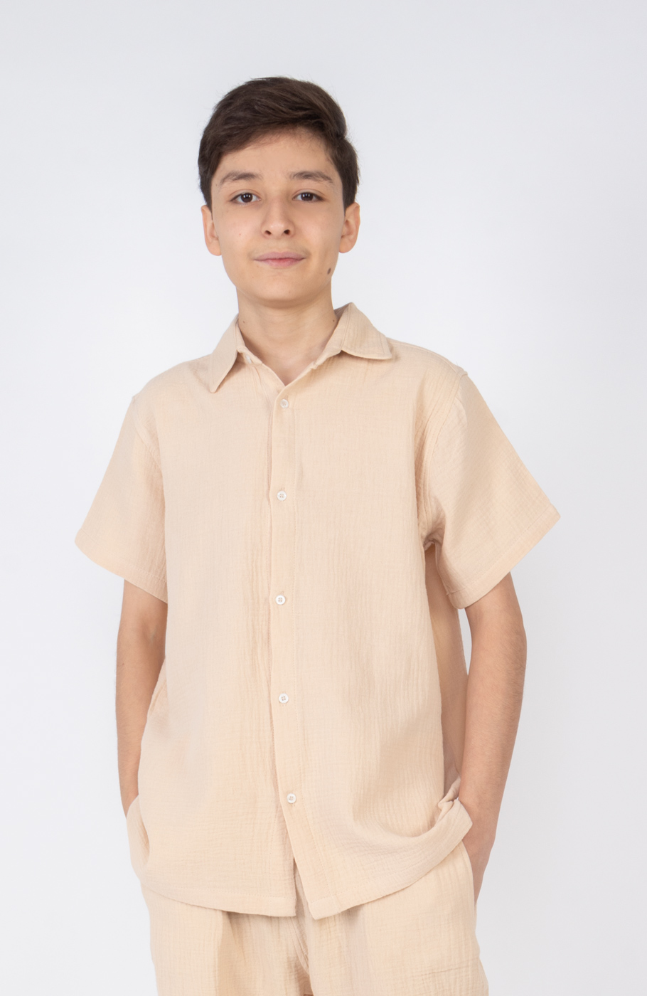 شومیز وال دو لایه آستین کوتاه (ست با کد 11385)