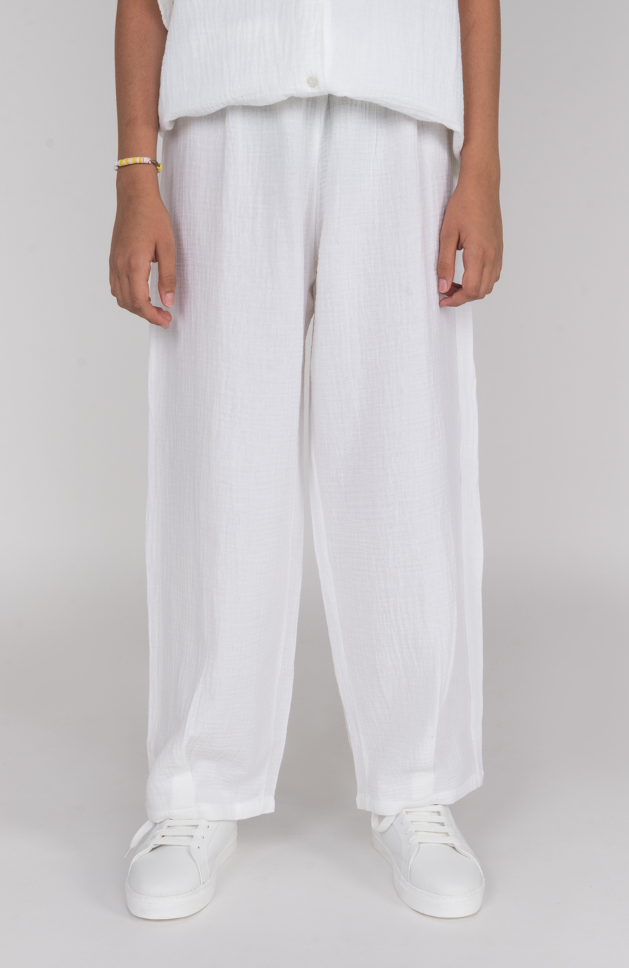 شلوار وال دولایه دمپا پیلی دار (ست با کد 10673)