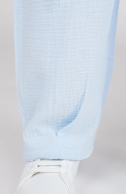 شلوار وال دولایه دمپا پیلی دار (ست با کد 10673)