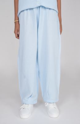 شلوار وال دولایه دمپا پیلی دار (ست با کد 10675)