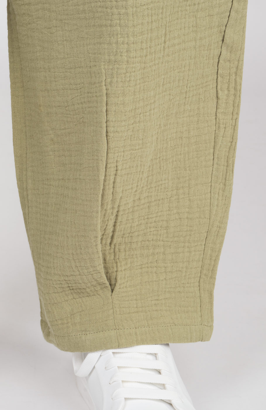 شلوار وال دولایه دمپا پیلی دار (ست با کد 10673)