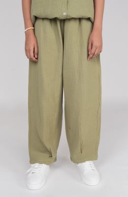 شلوار وال دولایه دمپا پیلی دار (ست با کد 10675)