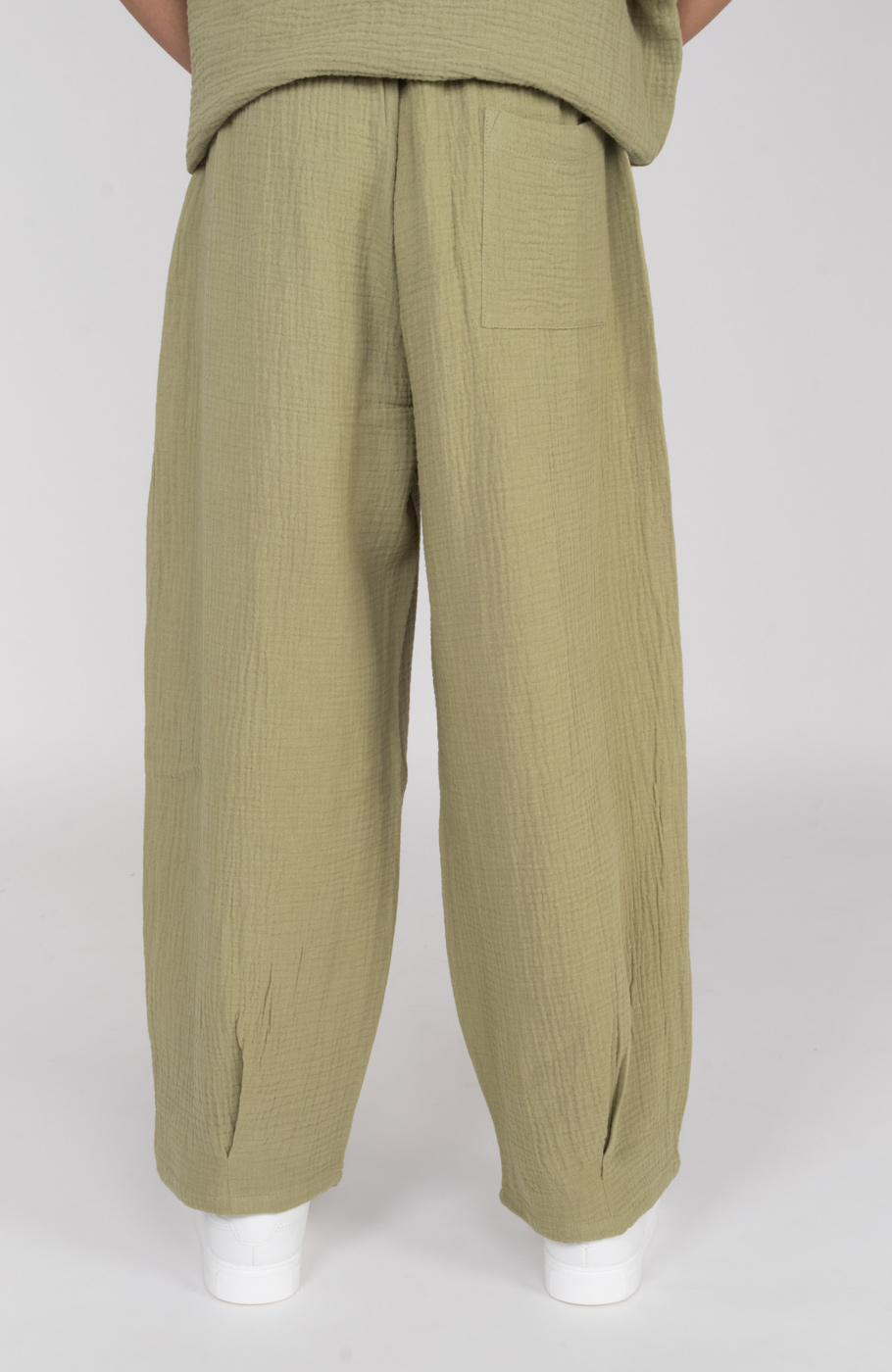 شلوار وال دولایه دمپا پیلی دار (ست با کد 10675)