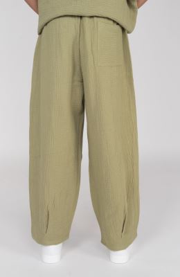 شلوار وال دولایه دمپا پیلی دار (ست با کد 10675)