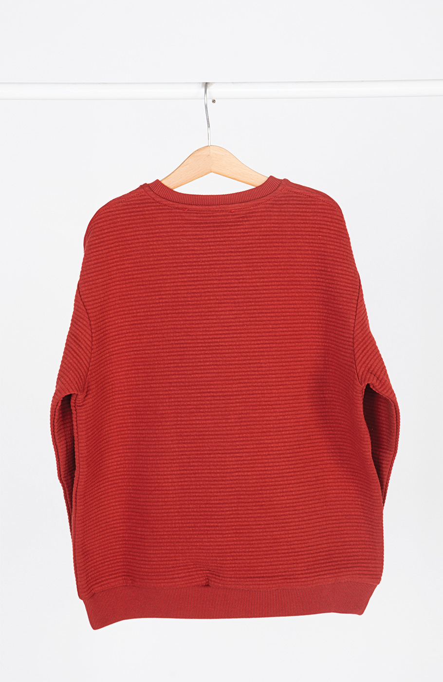 بلوز ژاکارد فیتیله‌ای  راه راه آستین افتاده