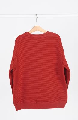 بلوز ژاکارد فیتیله‌ای  راه راه آستین افتاده