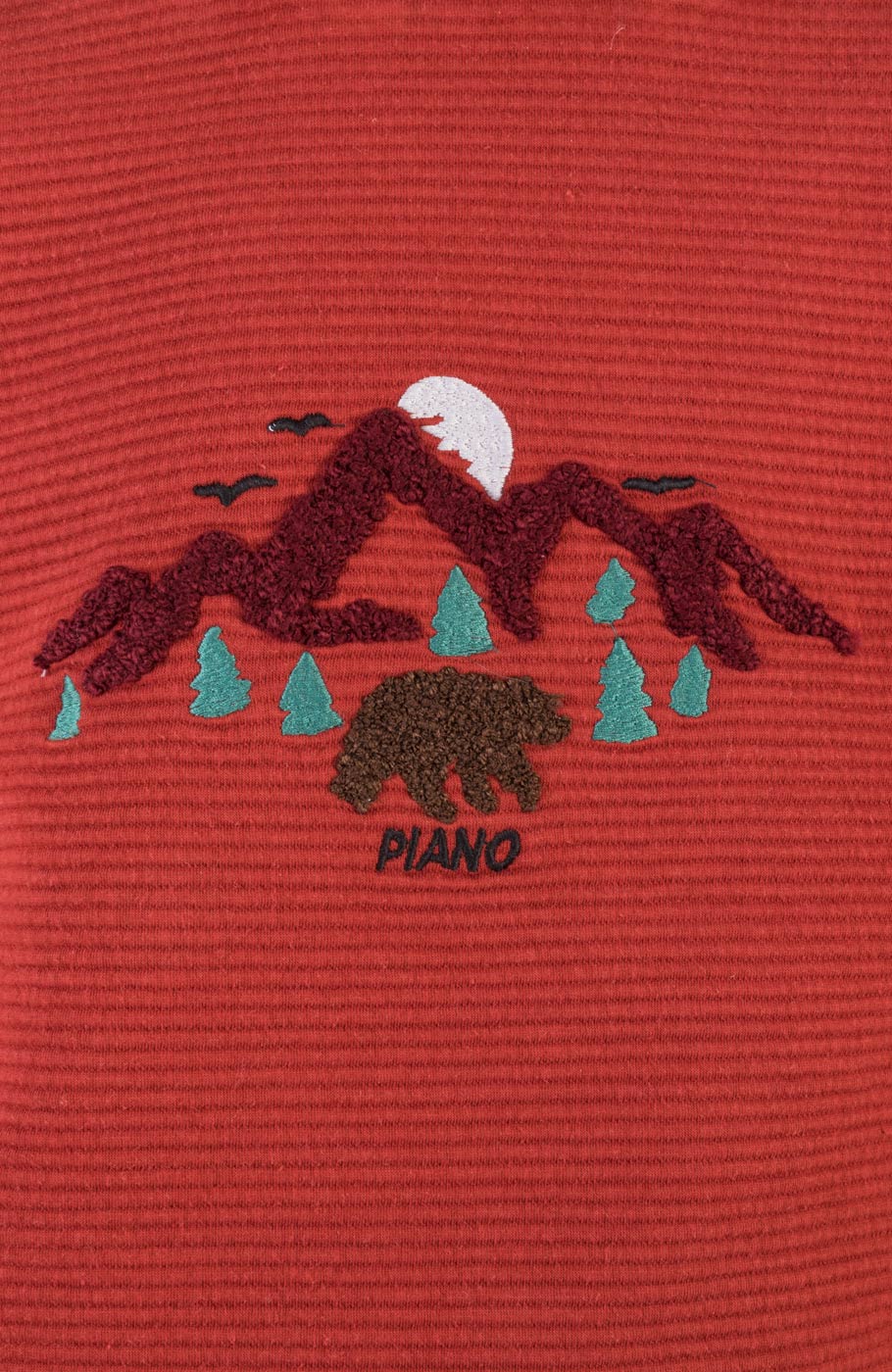 بلوز ژاکارد فیتیله‌ای  راه راه آستین افتاده