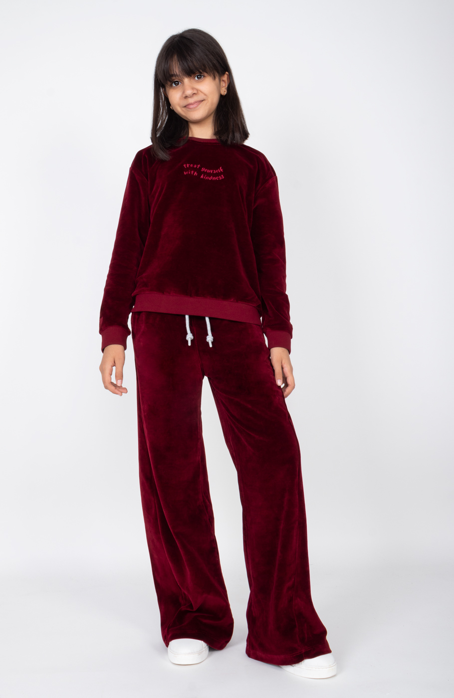  بلوز مخمل آستین افتاده (ست با کد 10700)