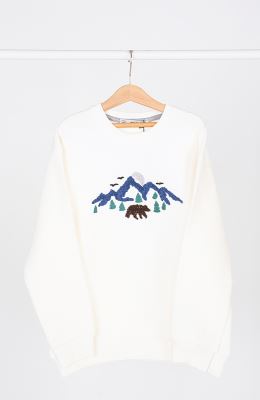 بلوز ژاکارد فیتیله‌ای  راه راه آستین افتاده