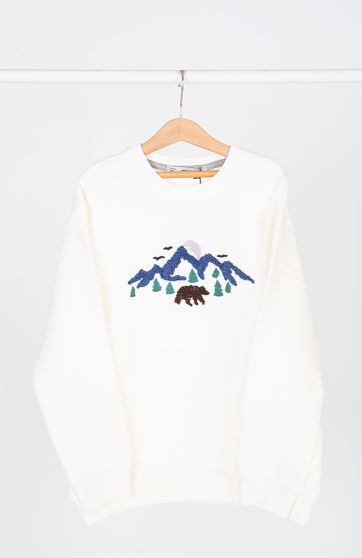 بلوز ژاکارد فیتیله‌ای  راه راه آستین افتاده