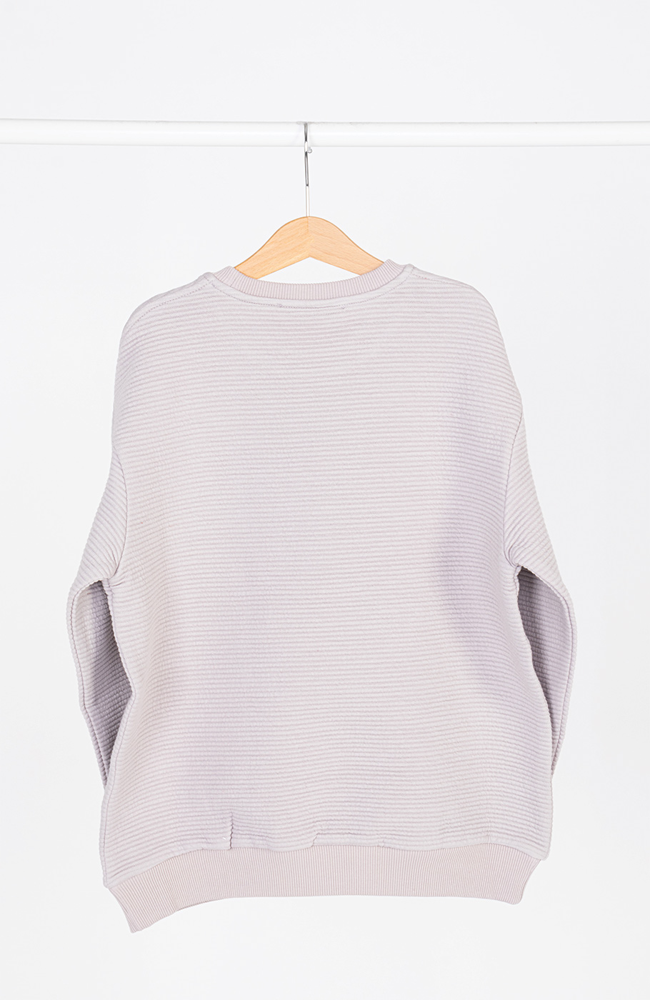 بلوز ژاکارد فیتیله‌ای  راه راه آستین افتاده